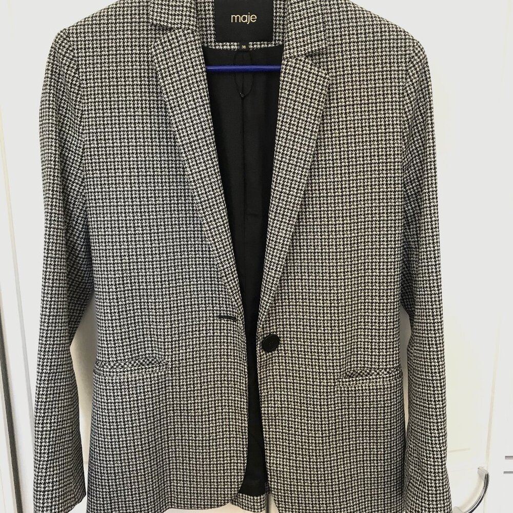 Maje Houndstooth Blazer